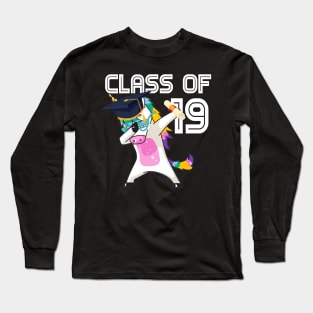 Class of 2019 T-Shirt Graduation Dabbing Unicorn Long Sleeve T-Shirt